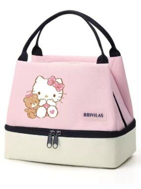 Hello Kitty Insulated Lunch Bag Foldable Cooler Tote for School, Office & Picnic